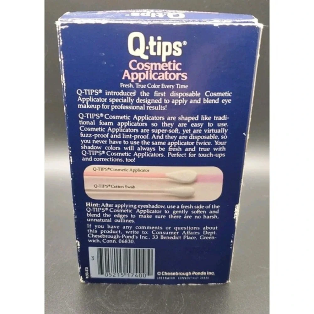 Vintage QTIP‎ Q-Tips Cotton Makeup Cosmetic Applicators
